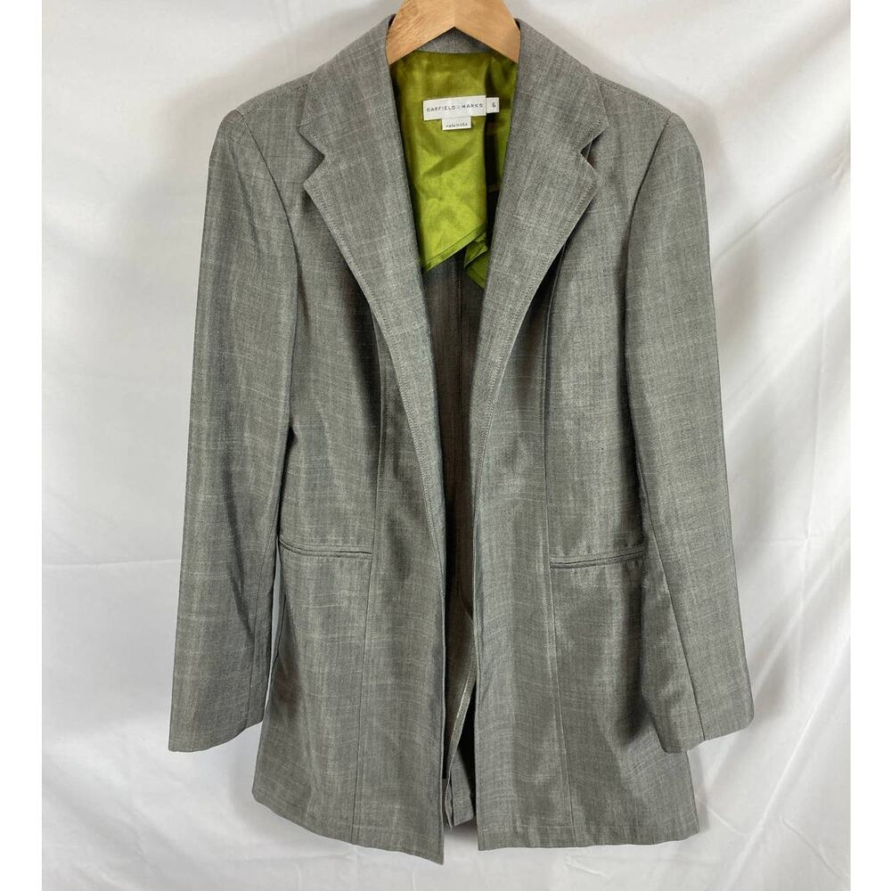 Garfield & Marks Grey Longline Open Front Cardigan 6